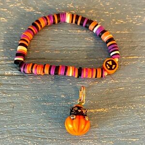 Brighton black cat in pumpkin charm with FREE bracelet